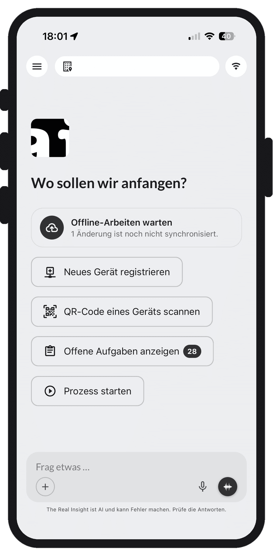 App Home Screen